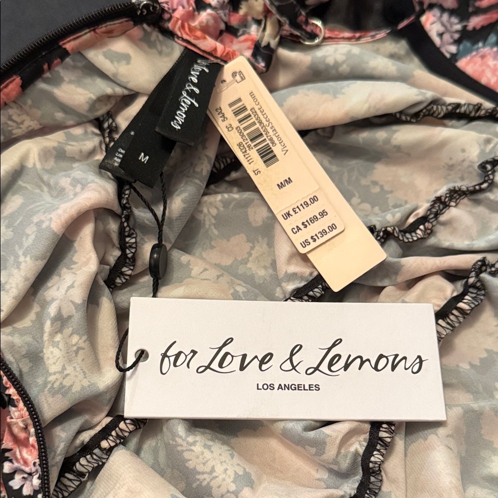 For Love & Lemons Stylish Multicolor Ruched Dress medium - Picture 10 of 10